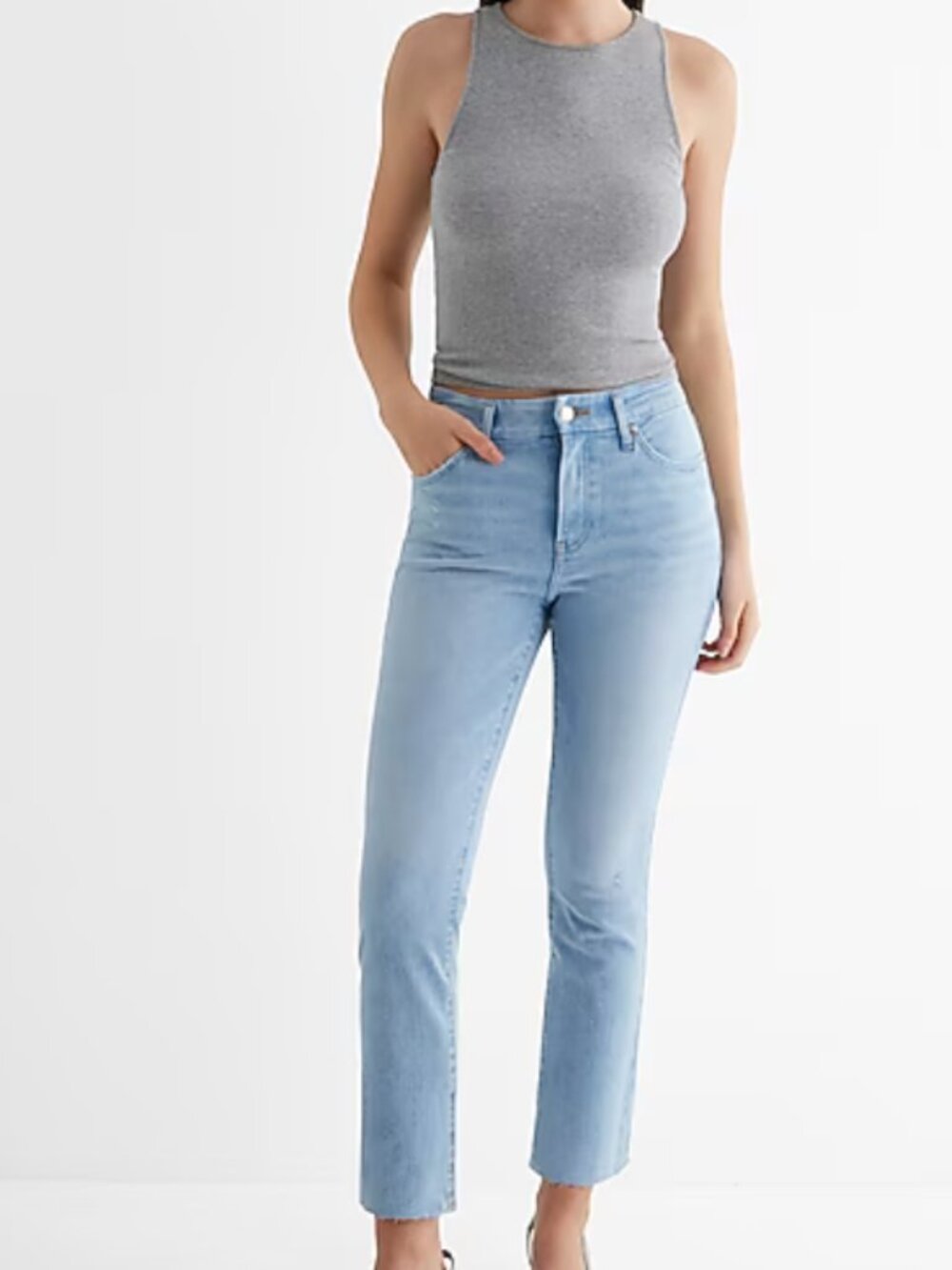 Express FlexX Cropped Flare Jeans
